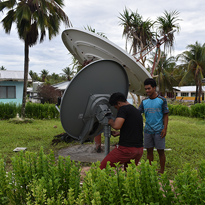 Kacific Satellite Dish Installation